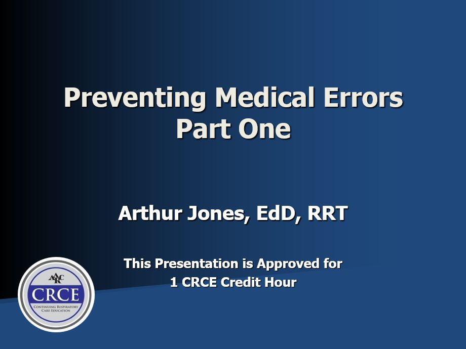 Title Page AARC ERR 1
